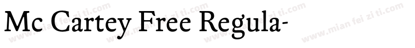 Mc Cartey Free Regula字体转换